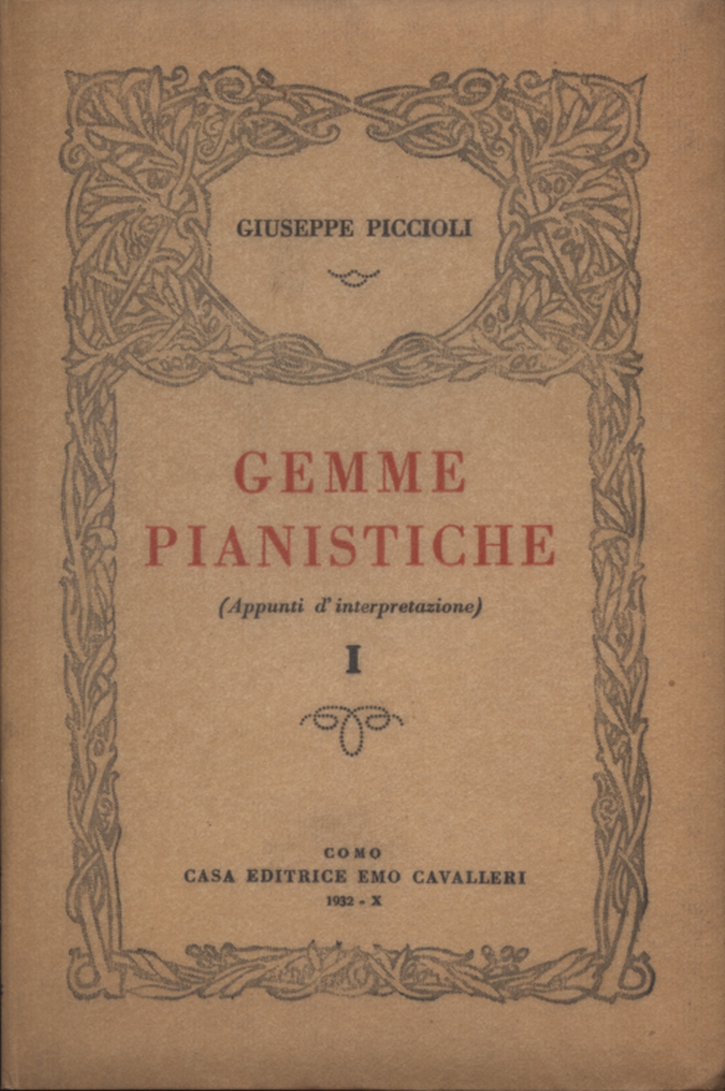 Gemme pianistiche I, Giuseppe Piccioli