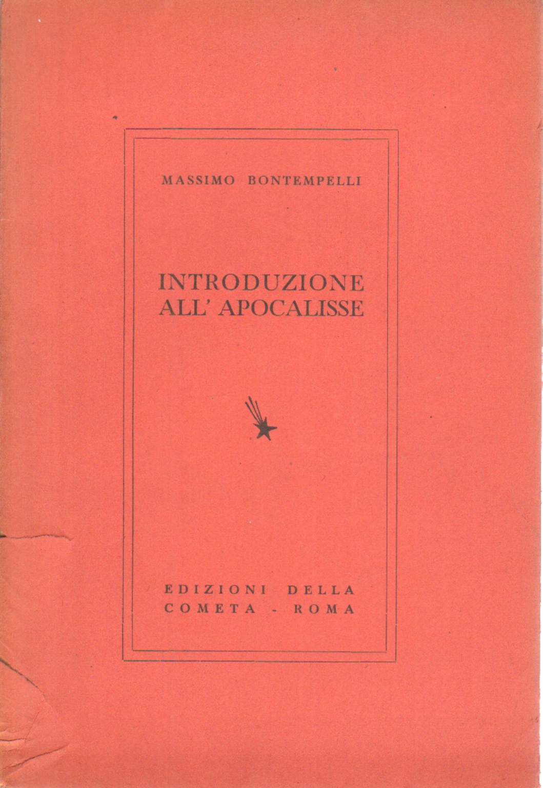 Introduzione all'Apocalisse, Massimo Bontempelli