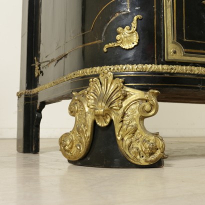 Commode à trois Tiroirs Louis XIV Bronze Placage d'Ebène France '700