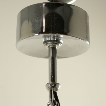 Ceiling Lamp by Sciolari Chromed Metal Acrylic Vintage Italy 1970s