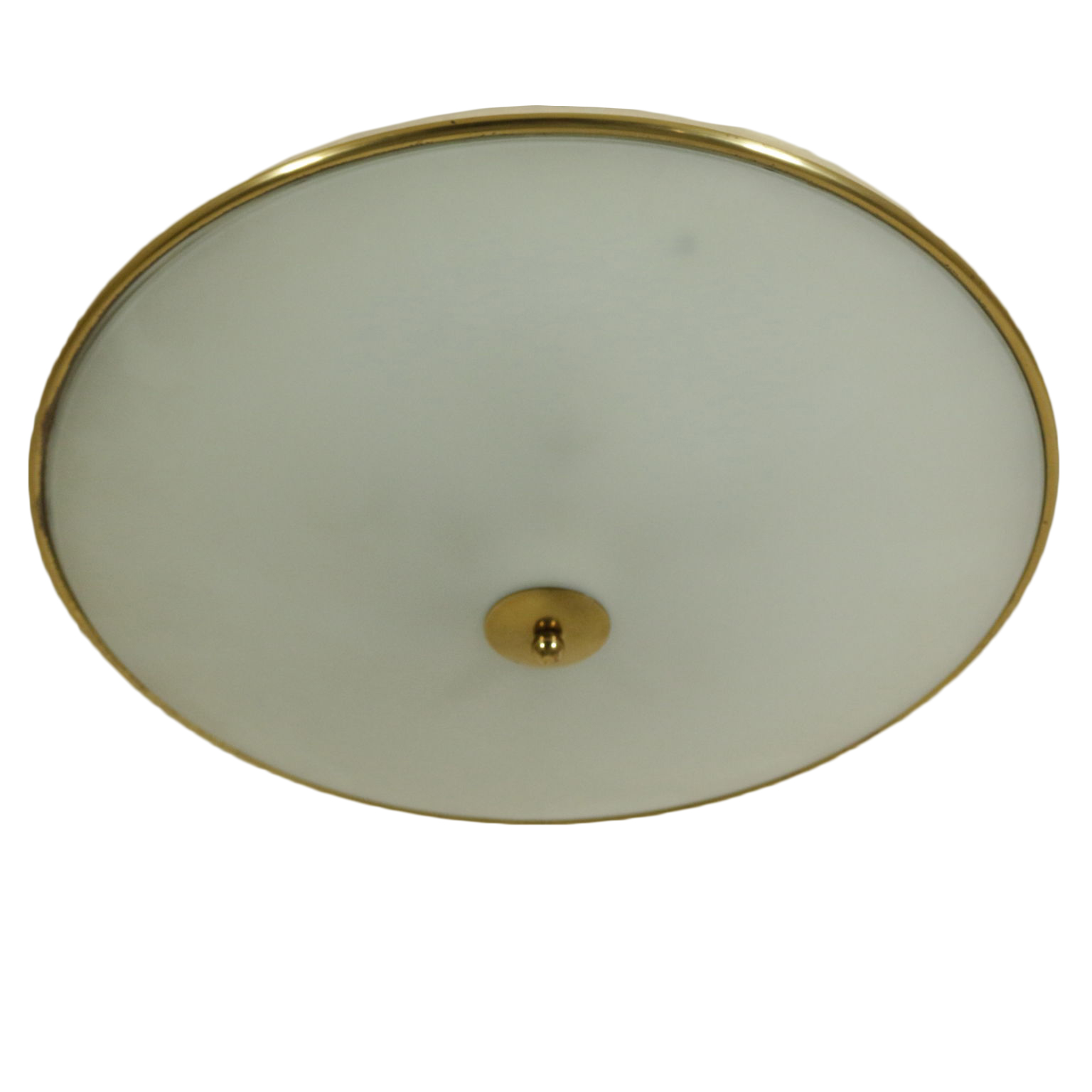Lampada anni 50 Illuminazione Modernariato dimanoinmano.it Lampada a sospensione in vetro zigrinato e ottone, anni '50