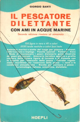 Il pescatore dilettante con ami in acque marine