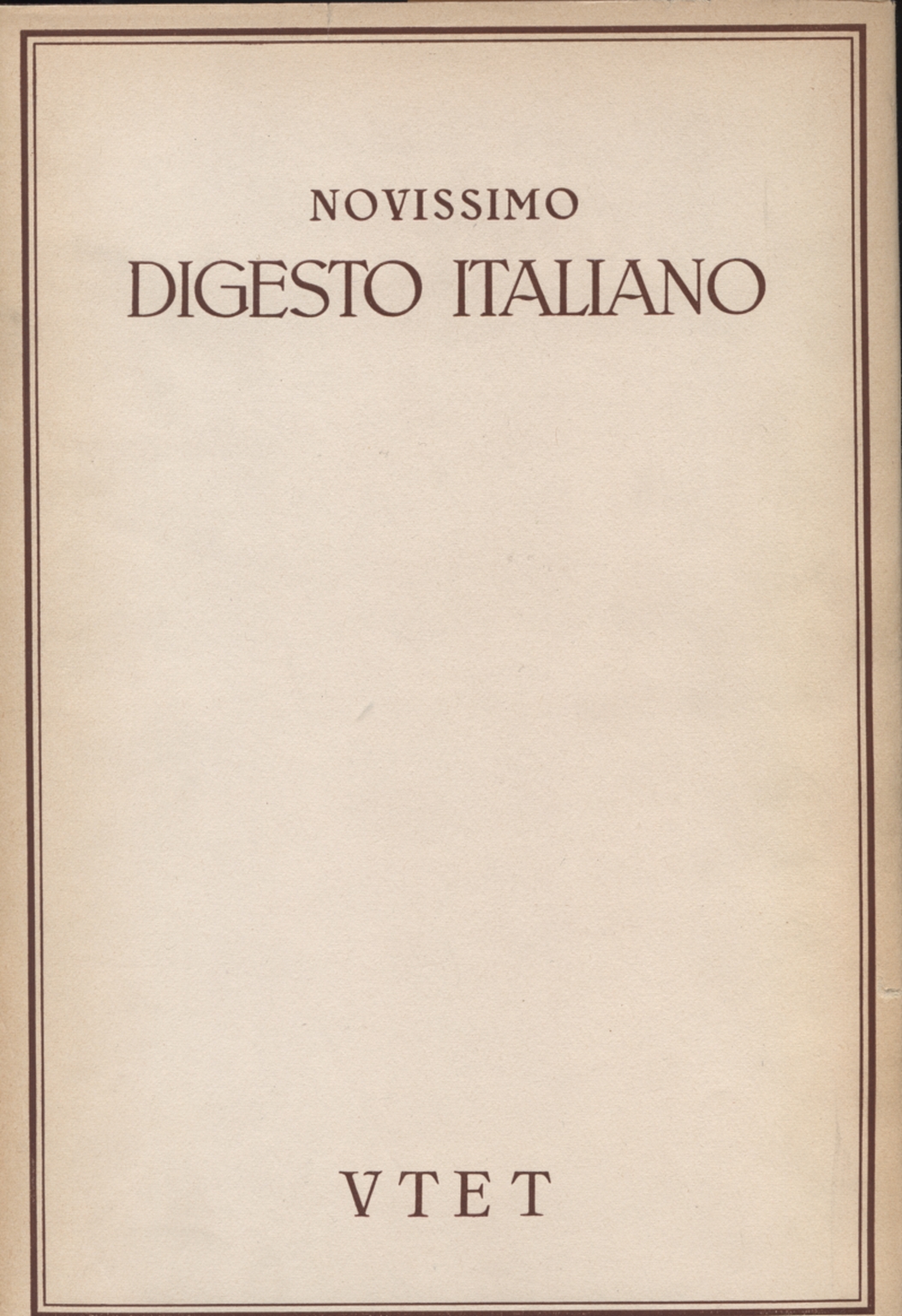 Novissimo digesto italiano. Volume IV: CONF-CRE