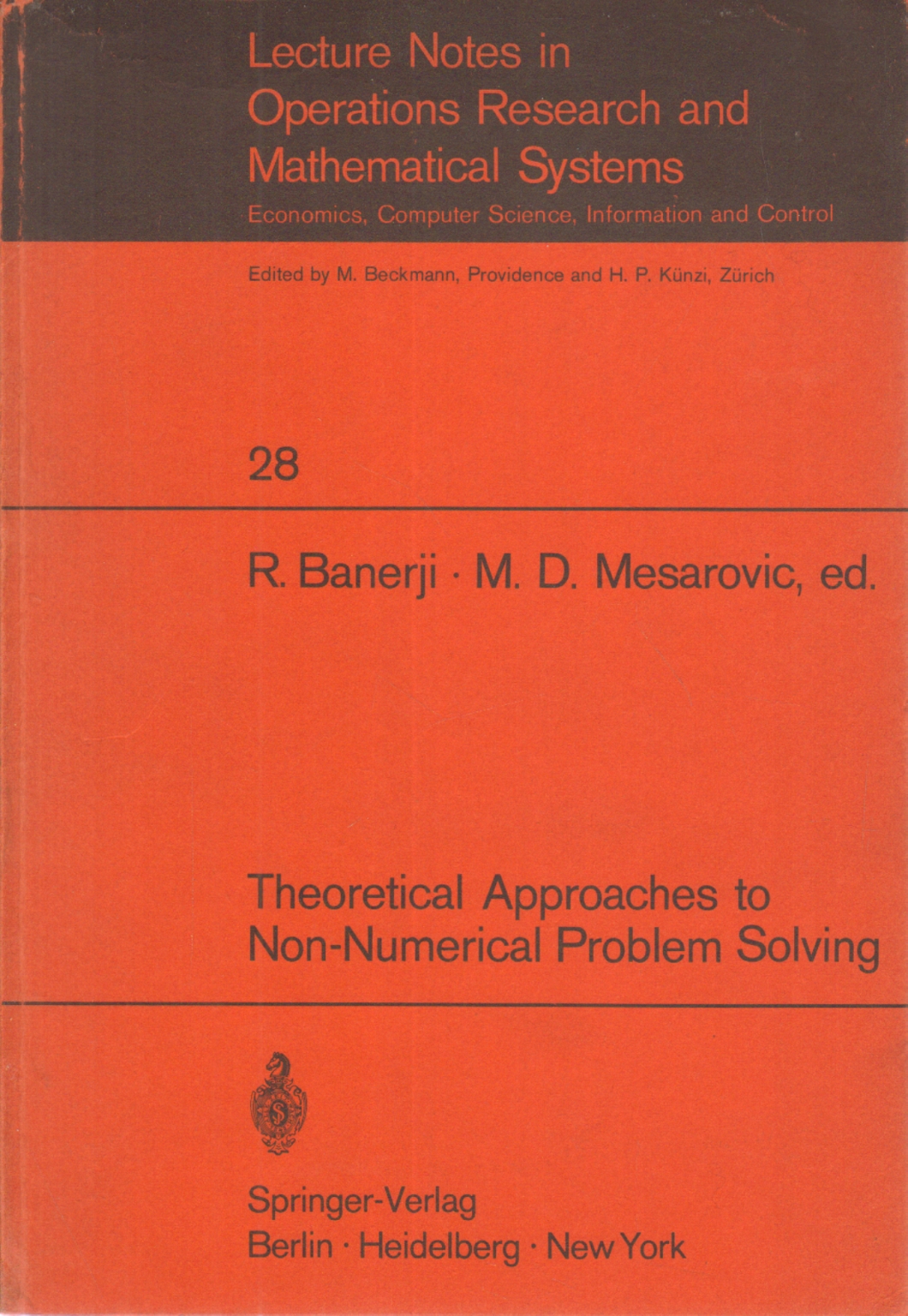 Theoretical approaches to non-numerical problem solving