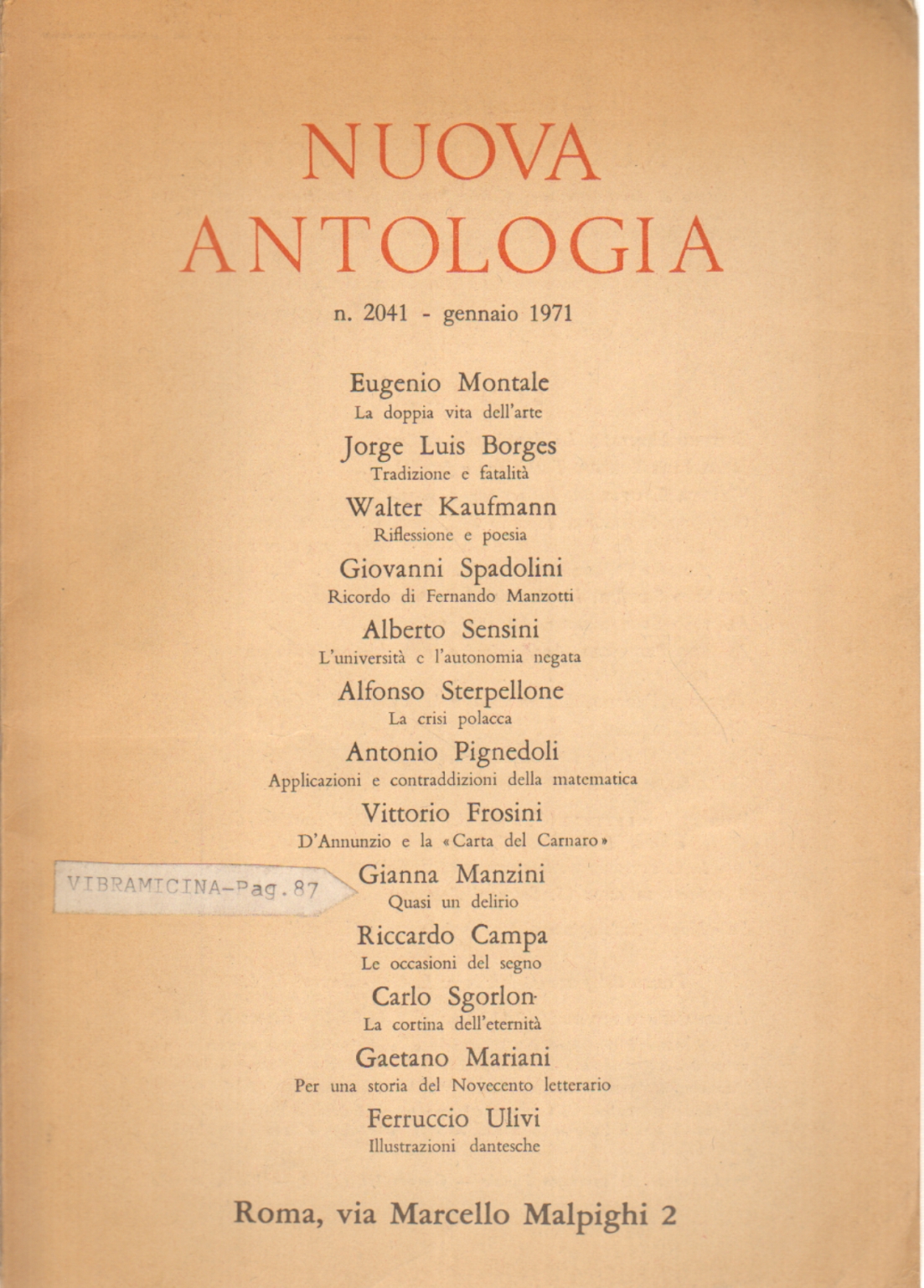 Nuova Antologia n.2041-gennaio 1971