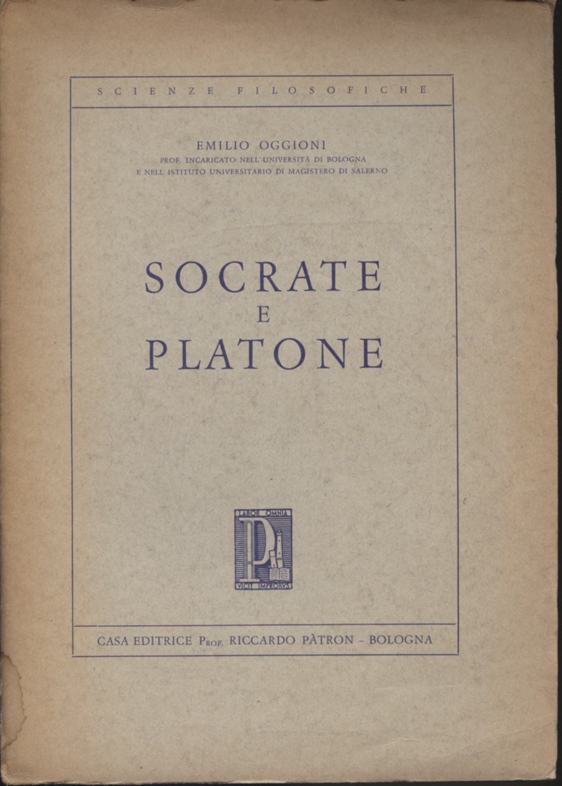 Socrate e Platone, Emilio Oggioni