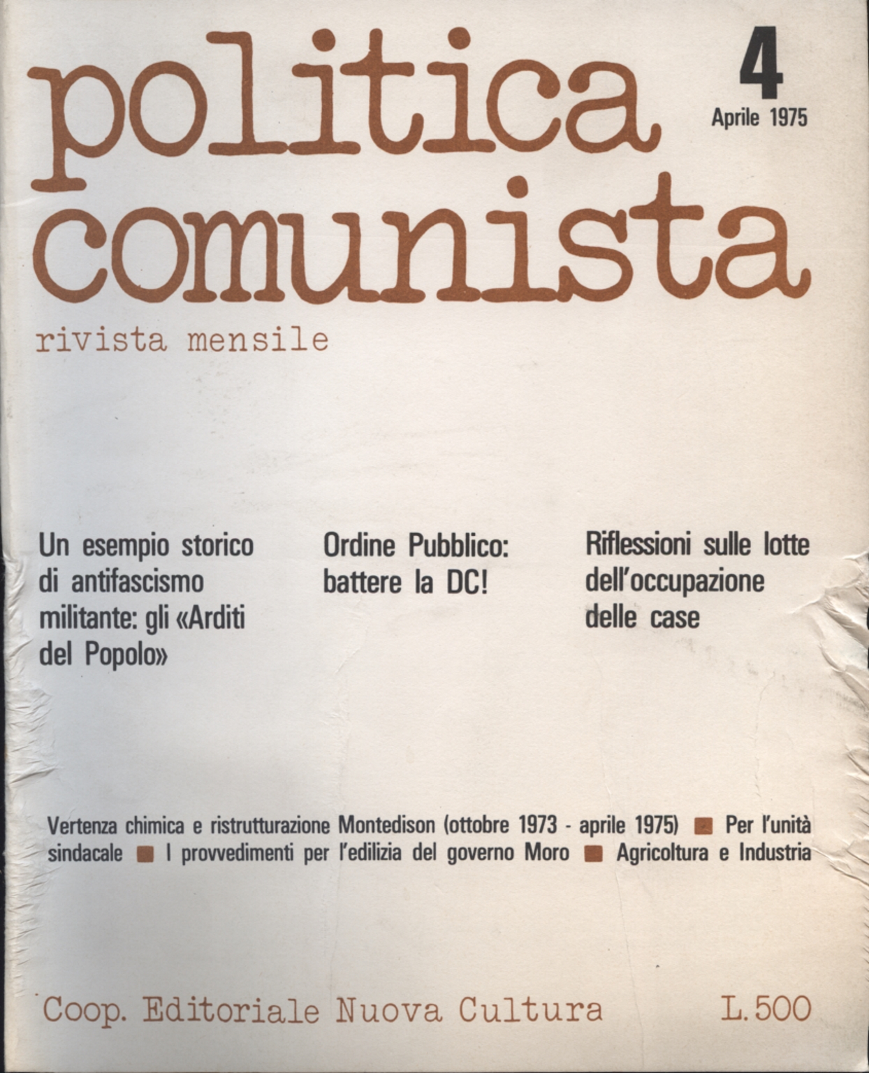 Politica comunista n.4 aprile 1975, AA.VV.