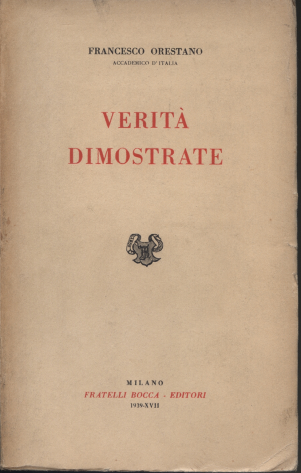Verità dimostrate, Francesco Orestano