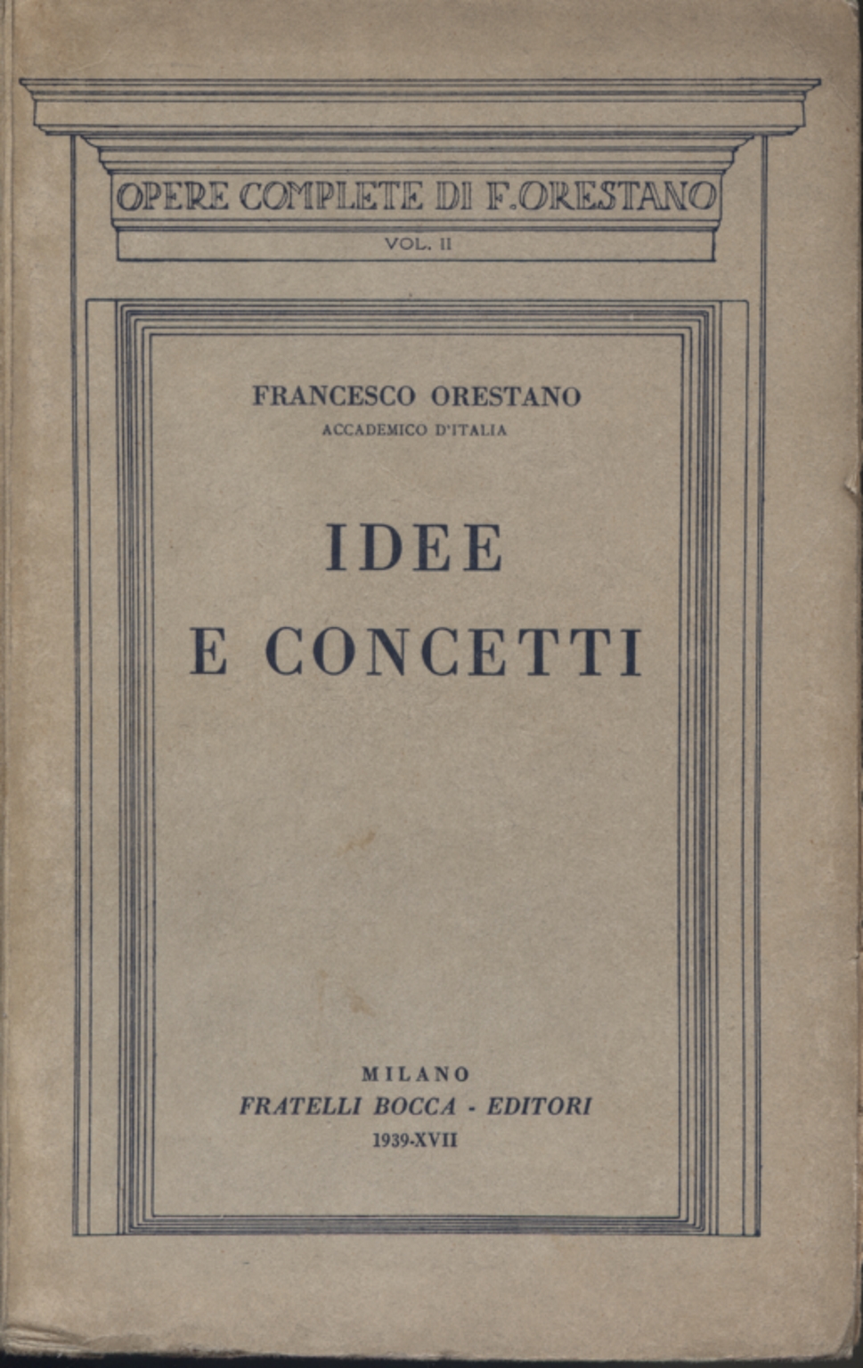 Idee e Concetti, Francesco Orestano