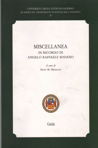 Miscellanea, Silvio M. Medaglia