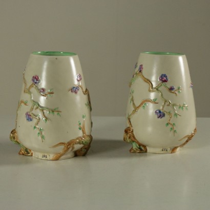 Paire de Vases Clarice Cliff Céramique Angleterre Premier '900