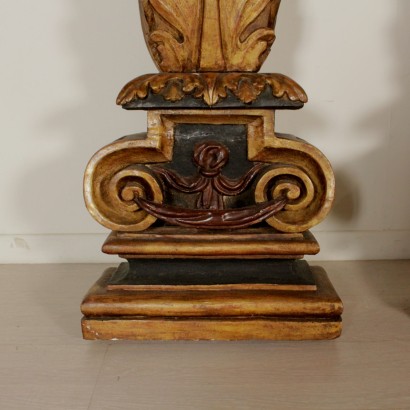 Pair of Wood Caryatids