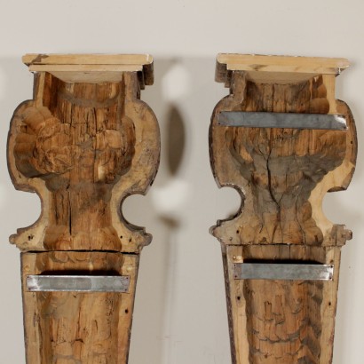 Paire de Colonnes en Bois