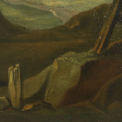 Landscape with Figures and Fishing Scene-particular