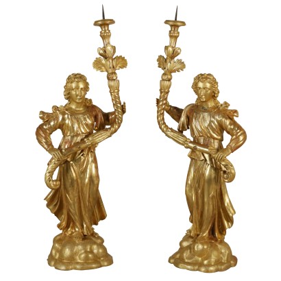 Pair of Statues Golden