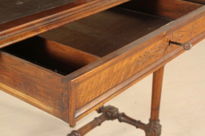 Bottega del 900, 900, liberty, liberty, writing desk, writing table, writing desk, 900 Walnut writing table Italy