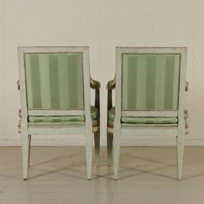 Pair of Armchairs, Neoclassical - backrest