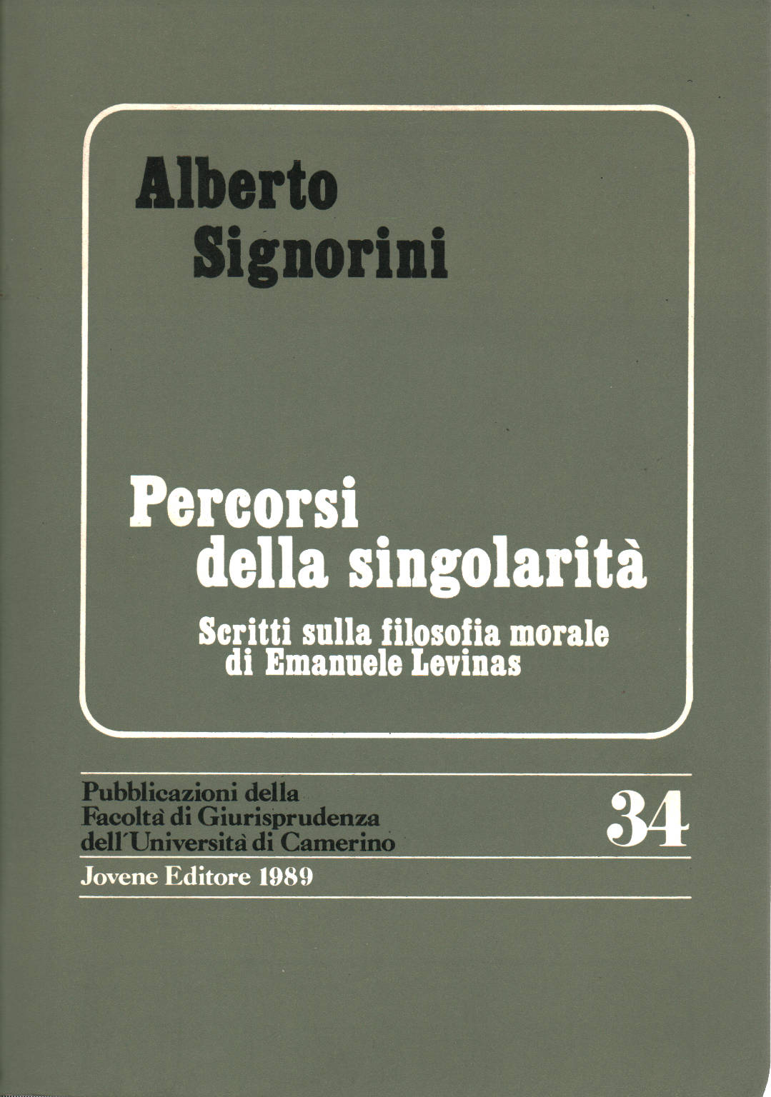 Percorsi della singolarità, Alberto Signorini