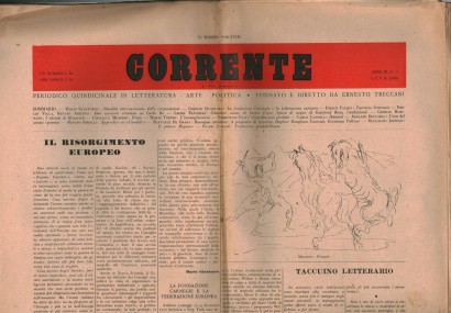 Corrente di Vita Giovanile, periodico quindicinale di Letteratura, Arte, Politica Anno III, n. 5, 15 Marzo 1940