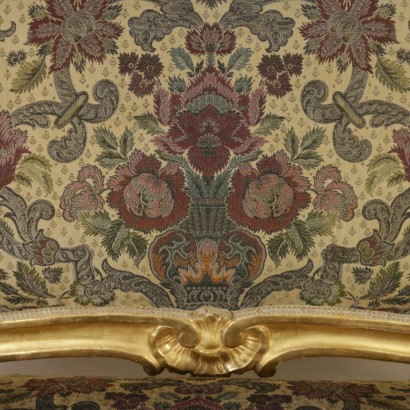 Three Seater Gilded Sofa Italy 19th Century