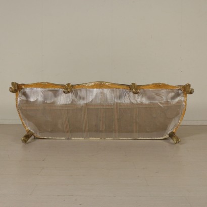 Three Seater Gilded Sofa Italy 19th Century