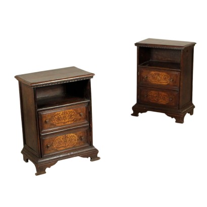 antiques, nightstand, antiques nightstand, antique nightstands, antique Italian nightstand, antique nightstand, neoclassical nightstand, bedside tables from the 1900s, antique woods, pair of nightstands.