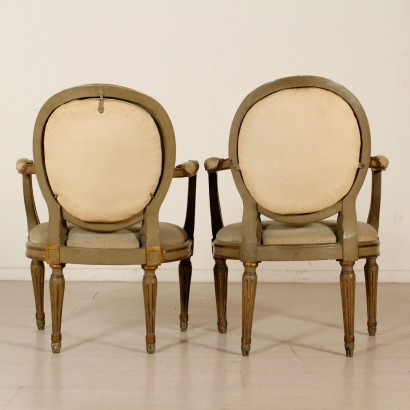 Paar Klassizistische Sessel-rückseite