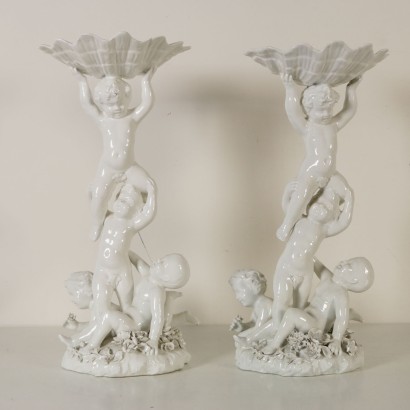 antique, object, antique object, antique object, antique Italian object, antique object, neoclassical object, object of the 20th century. holy water font, pair of holy water stoups, ceramic sculpture.