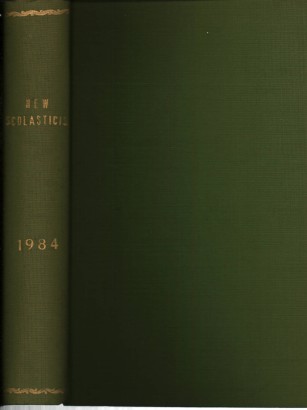 The new scholasticism Volume LVIII 1984 n.1-2-3-4