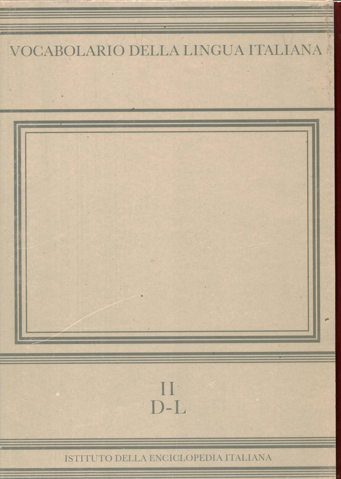 The vocabulary of the Italian language (II-D-L), AA.VV.