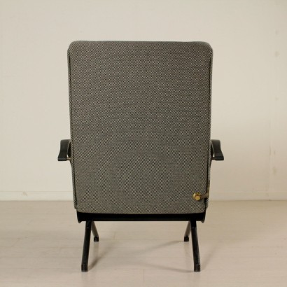 Armchair Designed by Osvaldo Borsani Metal Fabric Vintage Italy 1950s