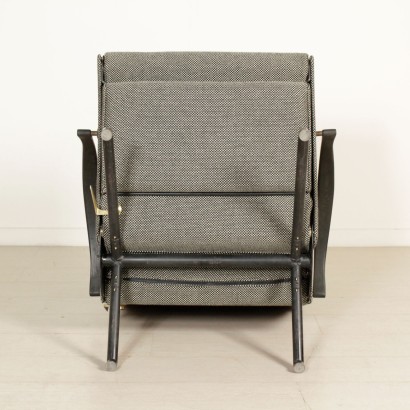 Armchair Designed by Osvaldo Borsani Metal Fabric Vintage Italy 1950s