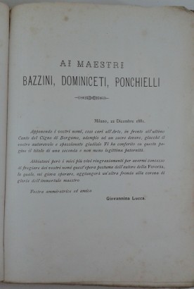 El Duque de Alba, Obra póstuma de G. Donizetti, Paro, de Gaetano Donizetti