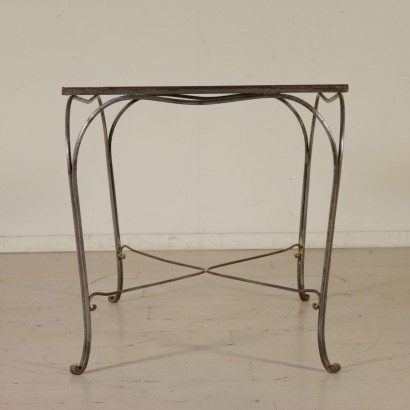 Table Fer Forgé Verre Italie Années 60