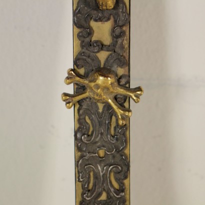 Crucifix en Bronze Doré-détail