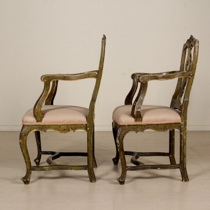 antik, Stuhl, antike Stühle, antiker Stuhl, antiker italienischer Stuhl, antiker Stuhl, neoklassischer Stuhl, 1900er Stuhl, Paar Stilsessel.