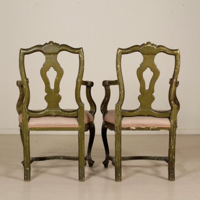 antique, chair, antique chairs, antique chair, antique Italian chair, antique chair, neoclassical chair, 1900s chair, pair of style armchairs.