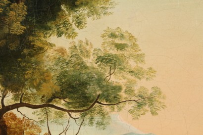 Arte Ottocento- Pittura paesaggistica-Paesaggio italiano-particolare