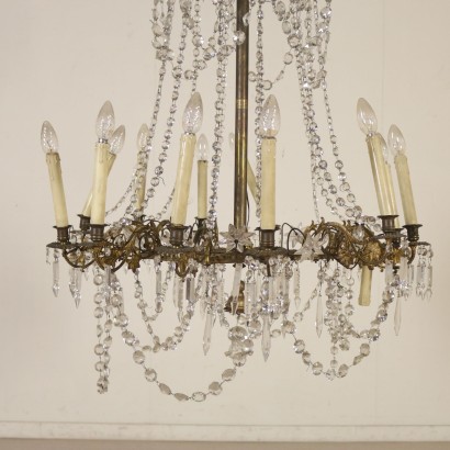 Chandelier Two tiers With Glass Drops-detail