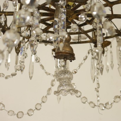 Chandelier Two tiers With Glass Drops-detail