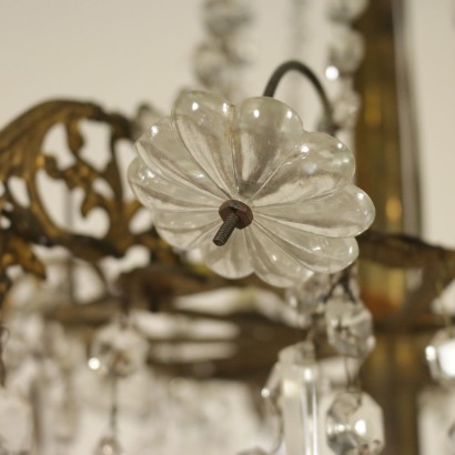 Chandelier Two tiers With Glass Drops-detail