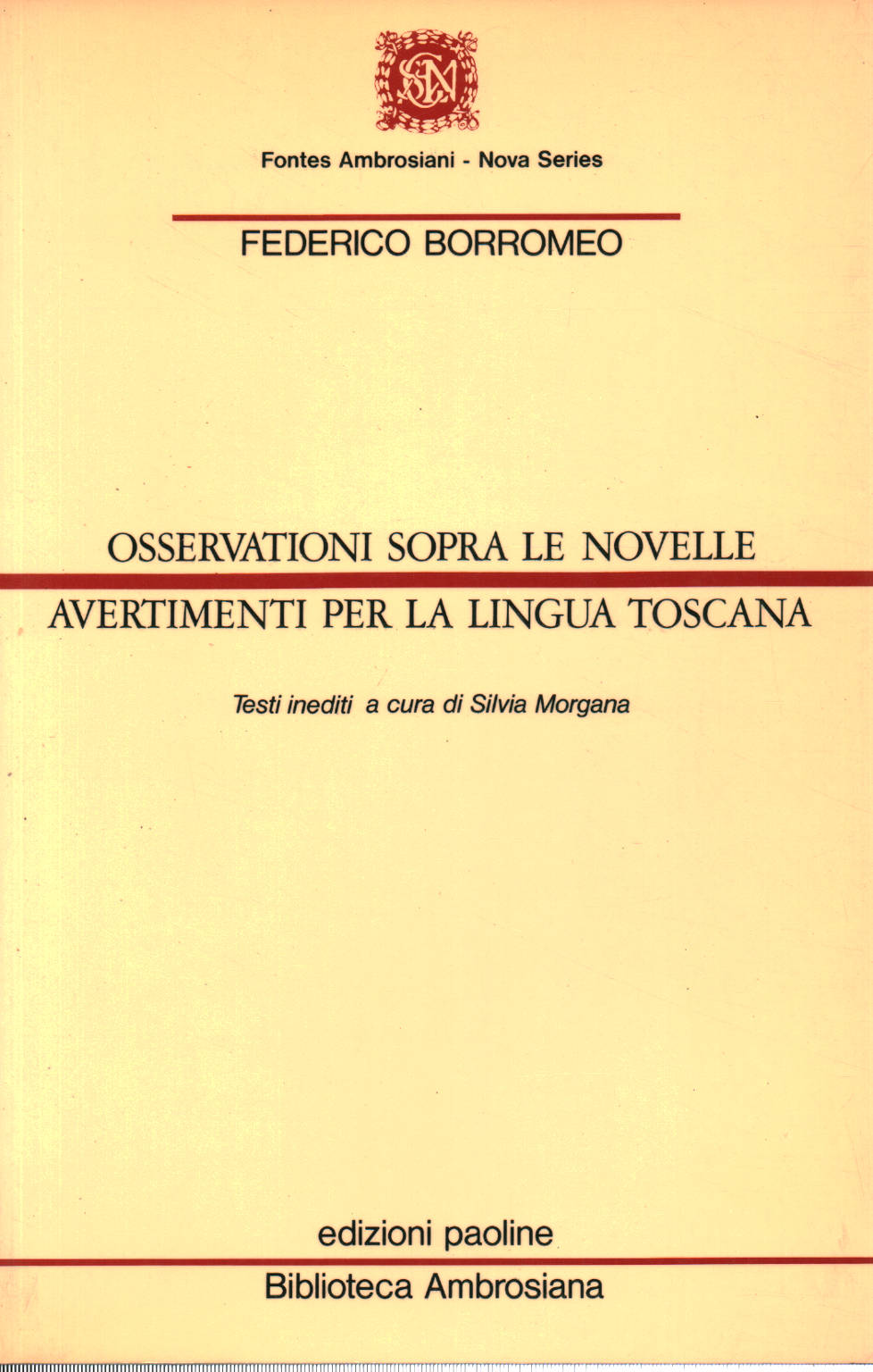 Osservazioni sopra le novelle, Federico Borromeo