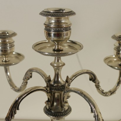 antiguo, candelabro, candelabro antiguo, candelero antiguo, candelero italiano antiguo, candelero antiguo, candelero neoclásico, candelabro 900, par de candelabros de plata.