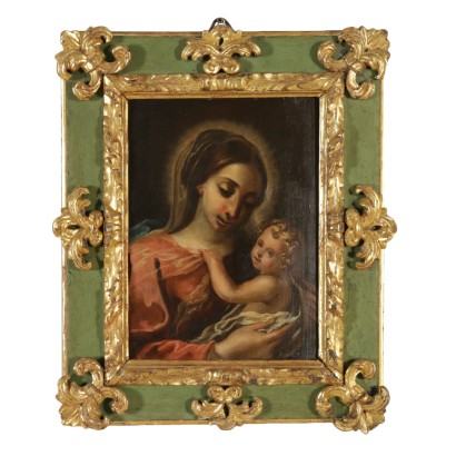 Pintura antigua-la Virgen con el Niño
