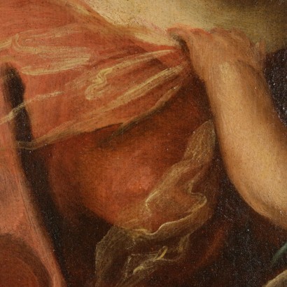 Ancient painting-Madonna with Child-detail