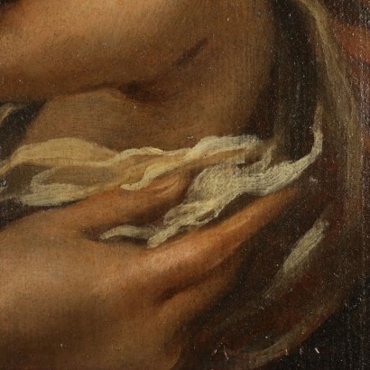 Ancient painting-Madonna with Child-detail