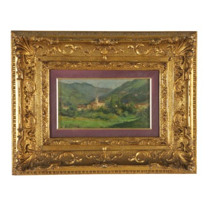 Arte Ottocento-Pittura paesaggistica-Paesaggio di Silvio Poma