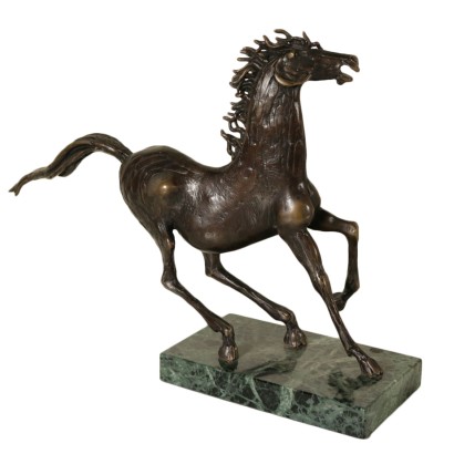 antiquités, bronze, bronzes antiques, bronze antique, bronze antique italien, bronze antique, bronze néoclassique, bronze du XXe siècle, sculpture en bronze, cheval, sergio capellini.