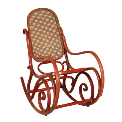 antik, Stuhl, antike Stühle, antiker Stuhl, antiker italienischer Stuhl, antiker Stuhl, neoklassizistischer Stuhl, Stuhl aus den 1900er Jahren, Schaukelstuhl, Schaukelstuhl im Thonet-Stil.