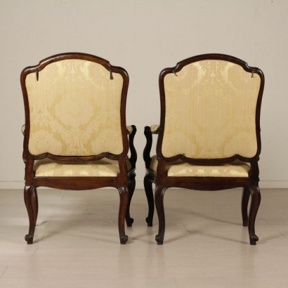 Paar Sessel Barocchetto-rückseite